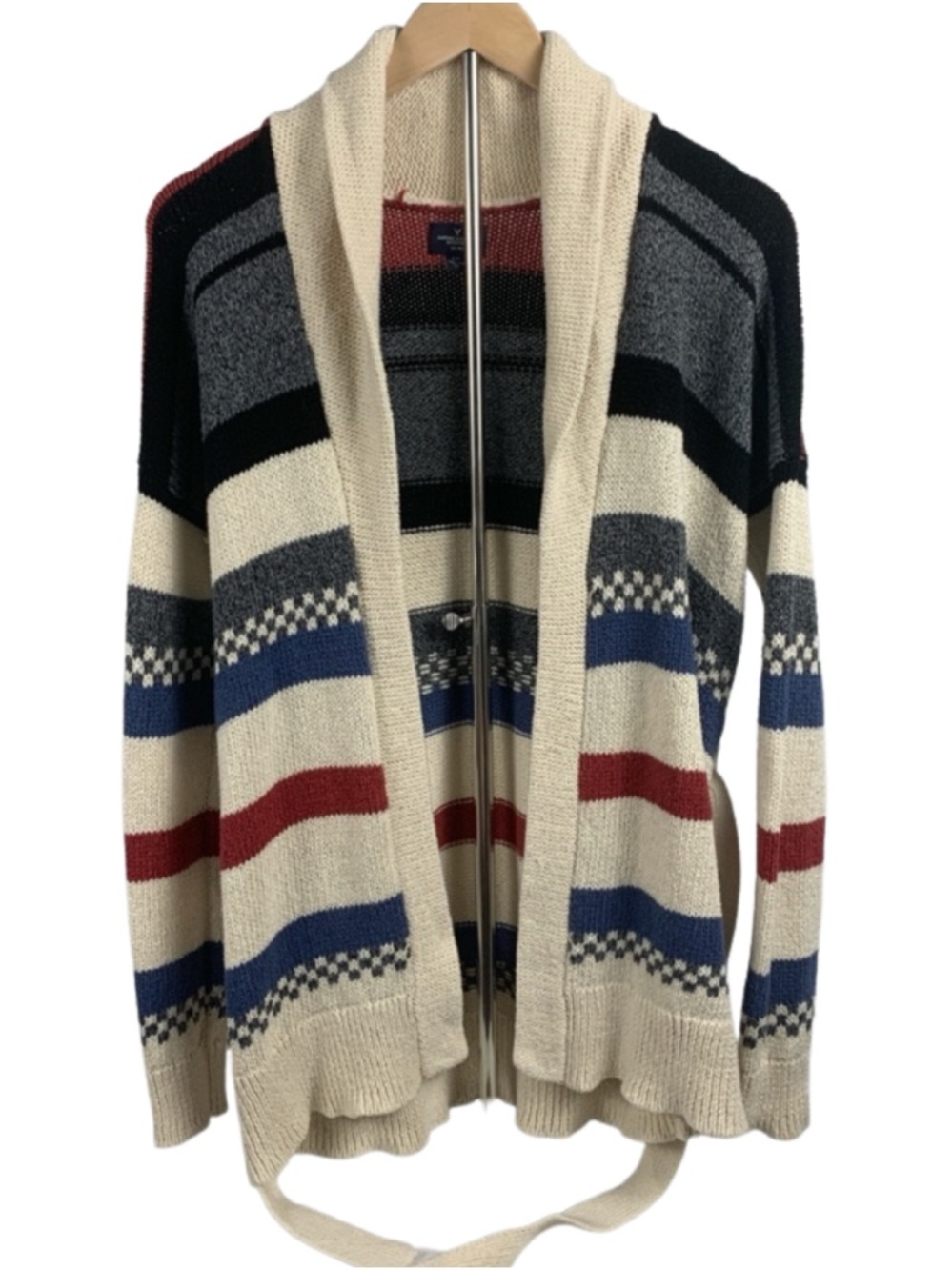 American Eagle Outfitters Striped Cardigan w Belt Women S Cottagecore Cabincore
